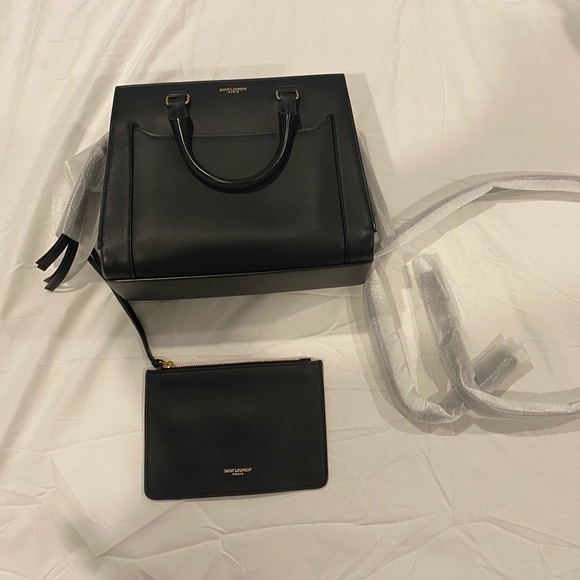 YSL Black Smooth Leather Small East Side Tote Bag - Picture 9 of 10